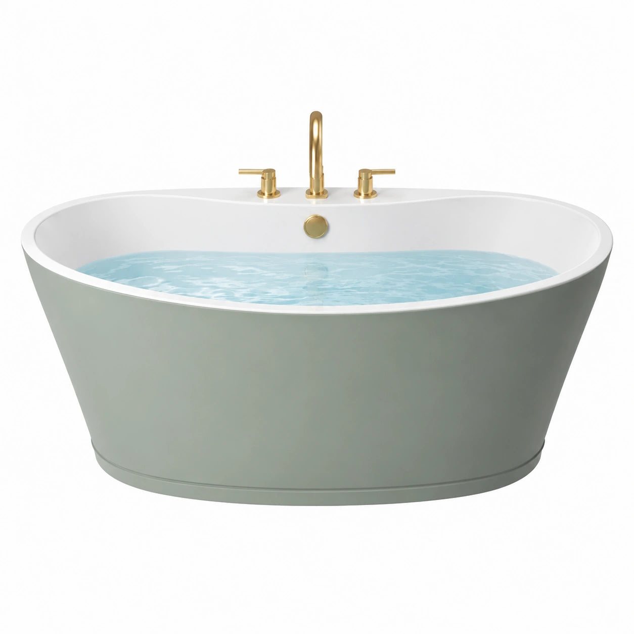 Vasca da bagno freestanding beige in acrilico